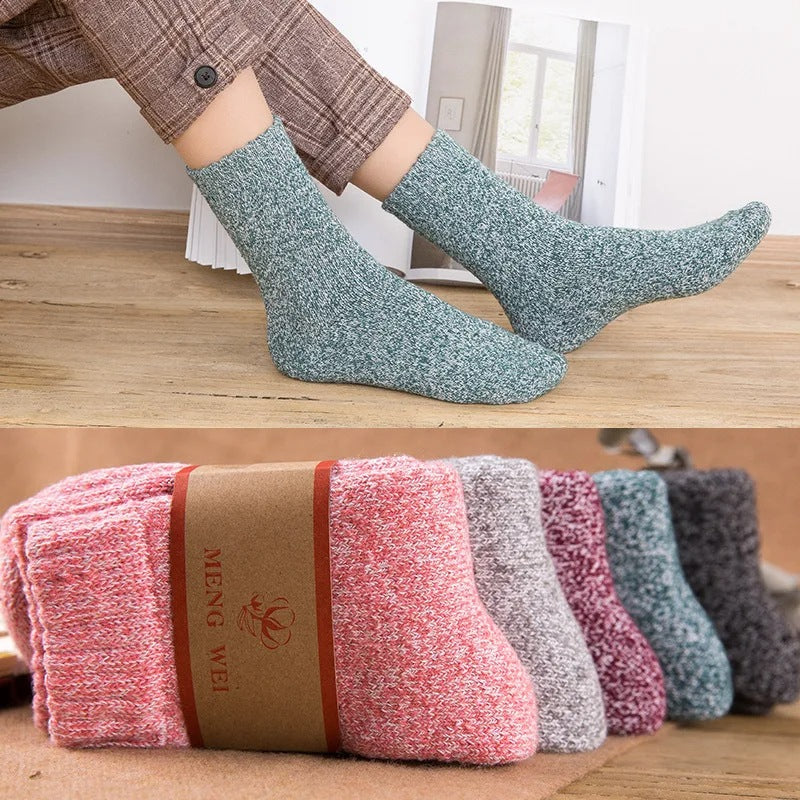 Warme und süße Woll-Baumwollsocken im japanischen Stil für Damen