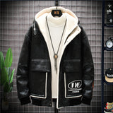 Plush Padded Jacket Jacket Youth Korean Style Slim Men's Top