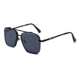 Gafas de sol clásicas vintage cuadradas: gafas de sol de lujo con montura de metal y protección UV400 para hombres y mujeres