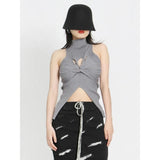 Chic Summer Knit Hollow Out Sleeveless Tank Top