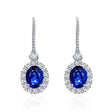 Royal Blue Earrings Classic Retro All Over - Dazpy