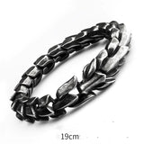 Men's Trendy Titanium Steel Keel Chain European And American Retro Wide Bracelet - Dazpy