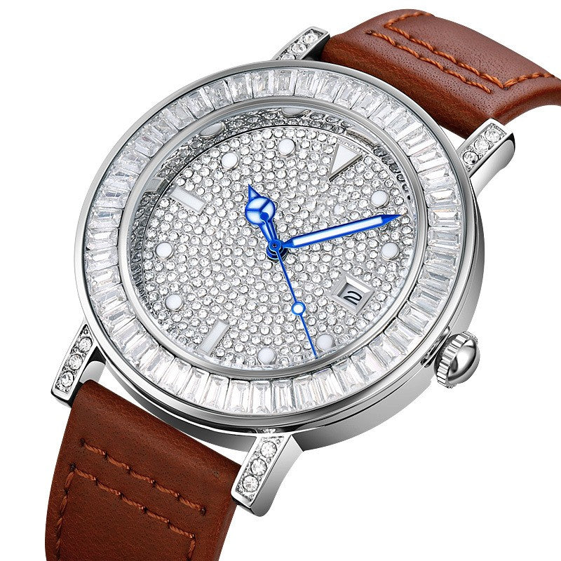 Special Interest Light Luxury Women's Watch Round Diamond Quartz - Dazpy