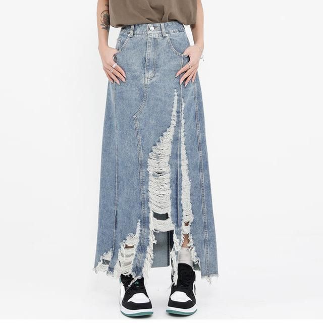 High Waist Denim Skirt