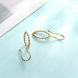 Women's All Match Gold Plated Sterling Silver Earrings - Dazpy