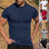 Men's Summer Sports Fitness Casual Short-sleeved Shirt