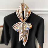 Floral Print Long Polyester Scarf - Versatile & Stylish Accessory for Every Season