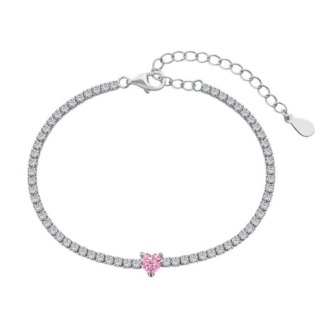 S925 Sterling Silver Diamond Love Bracelet Female - Dazpy