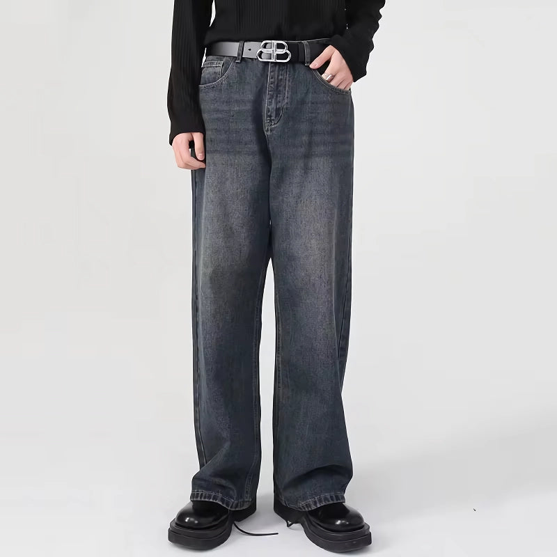 Baggy-Jeans aus verwaschenem Denim