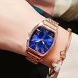 Women's Fashion Simple Rose Gold Steel Watch - Dazpy