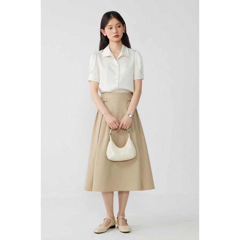 Chic Summer Pleated A-Line Skirt