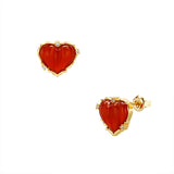 Anti Allergy Small Red Heart Earrings - Dazpy