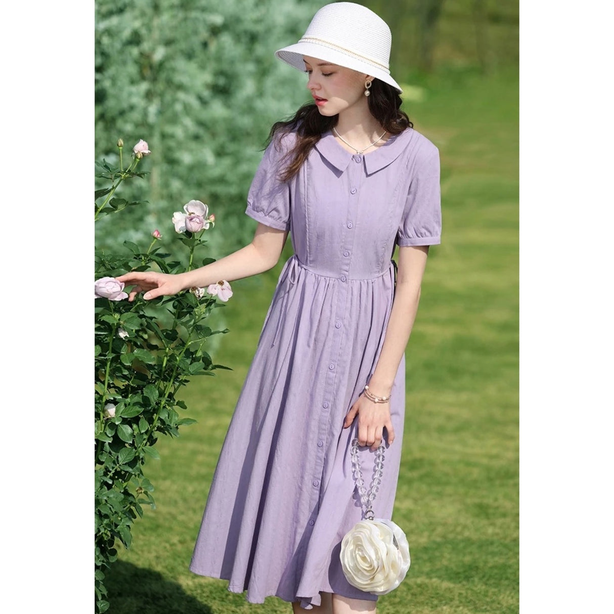 French Tea Break Short-sleeve Dress