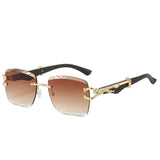 Luxury Rectangle Sunglasses with Gradient Lenses