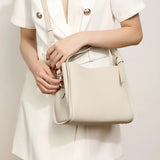 Luxurious Soft Leather Shoulder Bag for Women with Complimentary Scarf