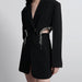 Elegant Hollow Out Crystal-Embellished Women's Blazer