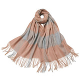 Elegant Plaid Cashmere Shawl - Long Warm Tassel Wrap