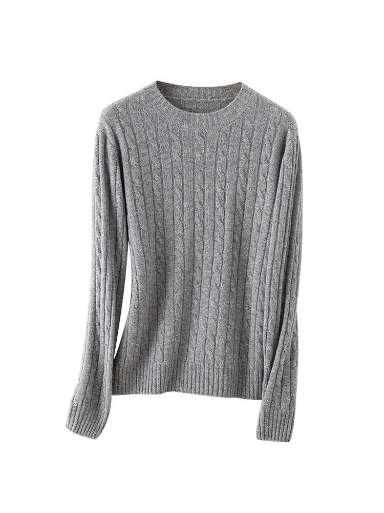 Luxurious Wool Cable Knit Pullover