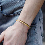 Jewelry Gold Bracelet Men's Retro Trendy Personality - Dazpy