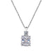 Women's Fashion Sterling Silver High Carbon Diamond Pendant Necklace - Dazpy