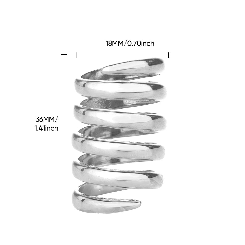 Trendy Mehrschichtiger Twist Edelstahlring