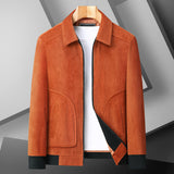 Plus Size Corduroy Thickened Coat Overweight Man Jacket