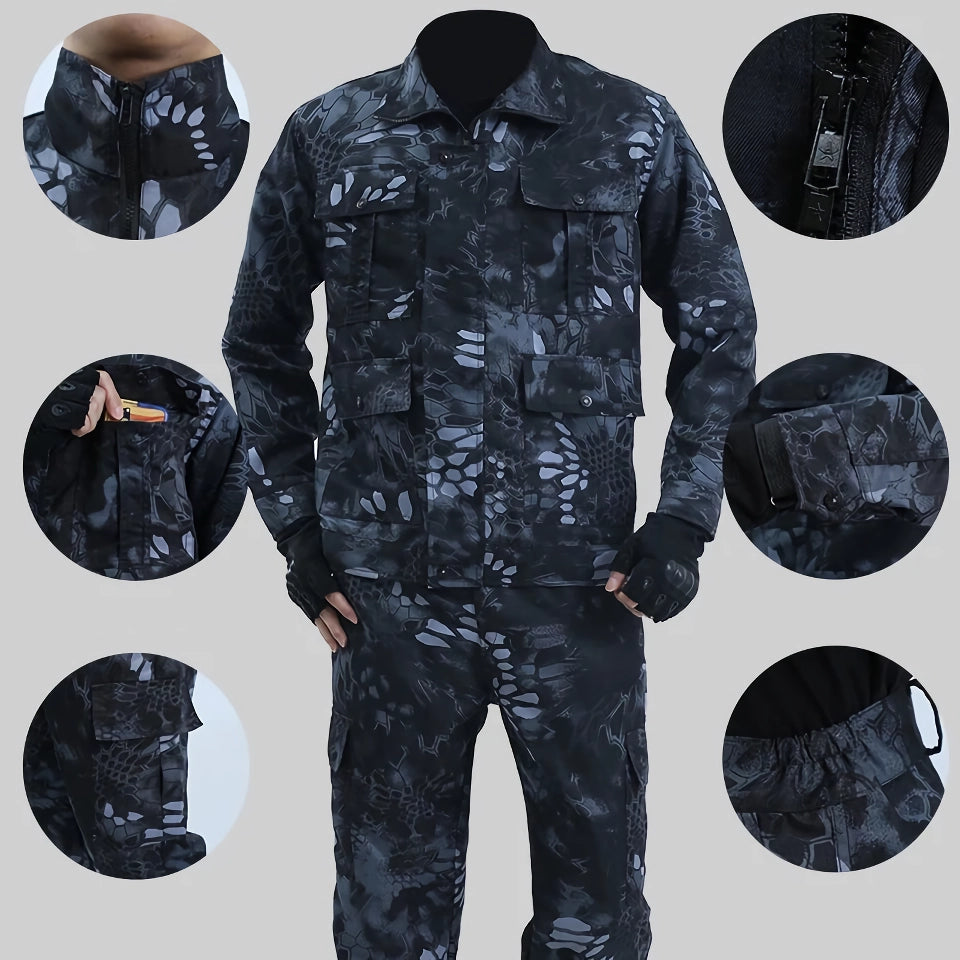 Traje de camuflaje para exteriores para hombres: mono de verano resistente al desgaste