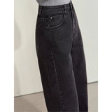 Minimalist Women's Wide-Leg Cotton Denim Pants