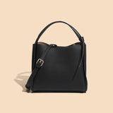 Luxurious Soft Leather Shoulder Bag for Women with Complimentary Scarf