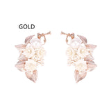 Female Pearl Bride Ceramic Earrings - Dazpy