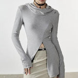 Elegant Pullover with Ruffled Collar