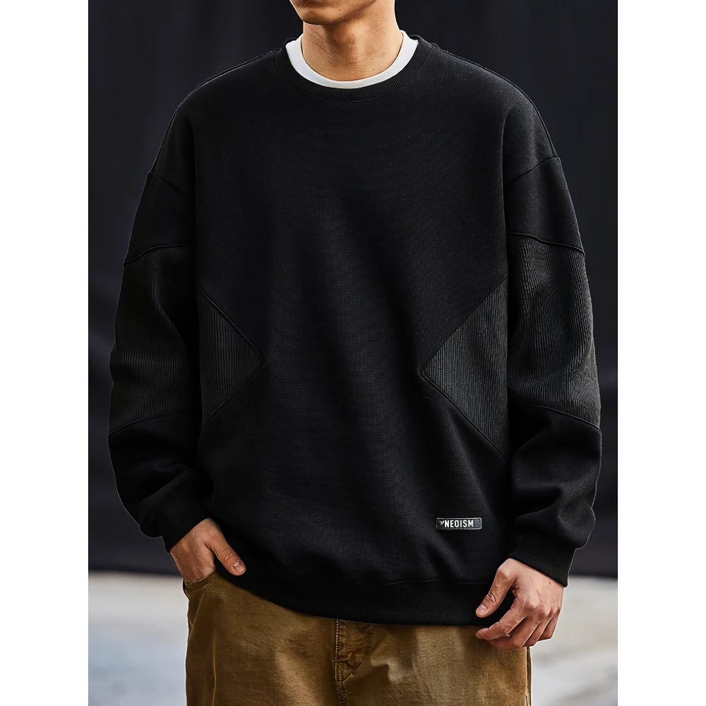 Spring Autumn Patchwork Sweatshirt for Men