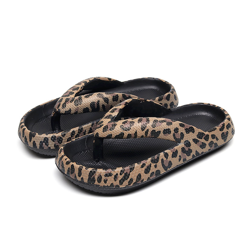 Sandalias cómodas con estampado de leopardo para mujer de verano