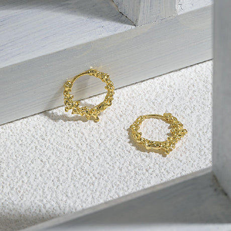 Geometrically Irregular Textured Earrings - Dazpy