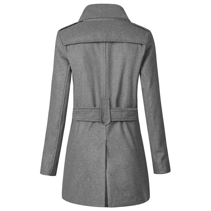 Herbst und Winter Außenhandel Neue Herren Woll Trenchcoat