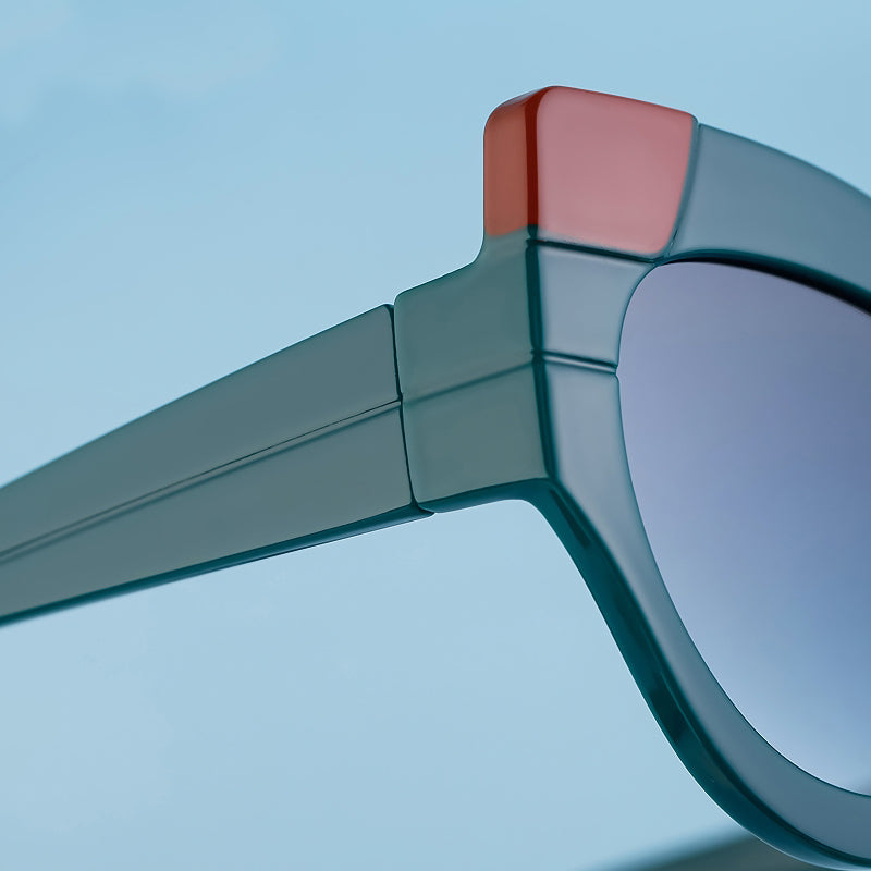 Luxuriöse Cateye-Sonnenbrille im Retro-Punk-Stil