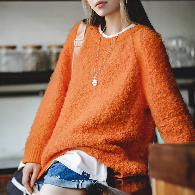 Vintage Orange Strickpullover