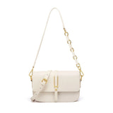 Elegant White Leather Crossbody & Shoulder Bag for Women