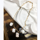 Simple Necklace Inlaid With Natural Special-shaped Pearl Necklace For Women - Dazpy