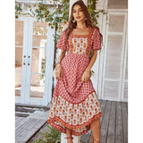 Elegant Bohemian Summer Evening Dress