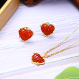 Anti Allergy Small Red Heart Earrings - Dazpy