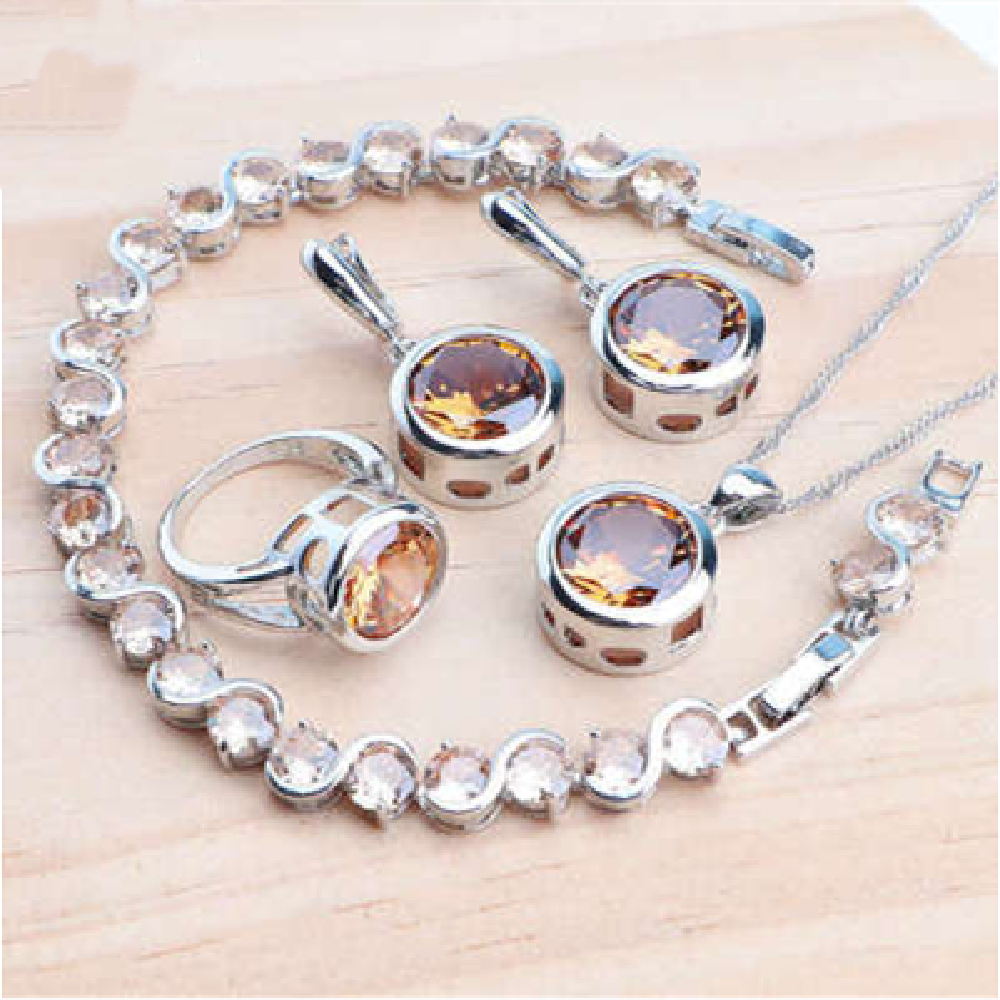 Women's Sterling Silver Jewelry Set - Dazpy