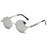 Runde Steampunk-Sonnenbrille aus Metall