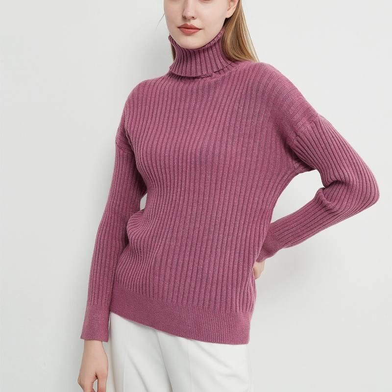 Herbst Winter Eleganter Rollkragenpullover