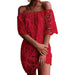 Women's Fashionable Lace Mid-sleeve Dress