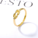 Stainless Steel Gold Twist Ring