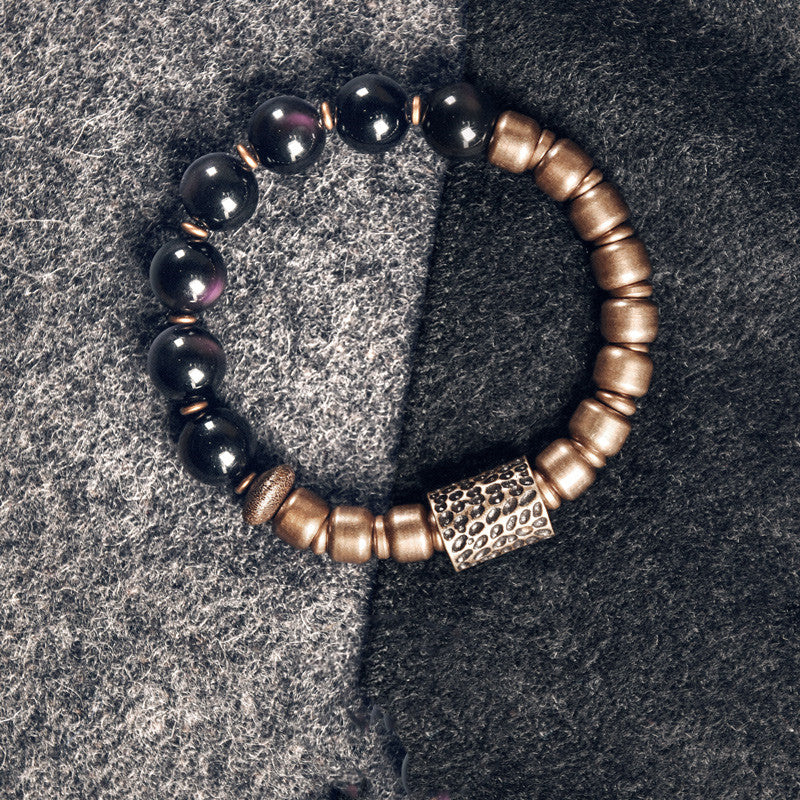 Men And Women Fashion Punk Rock Volcanic Stone Bracelet - Dazpy