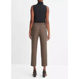 Chic Houndstooth High-Waist Trousers for Women