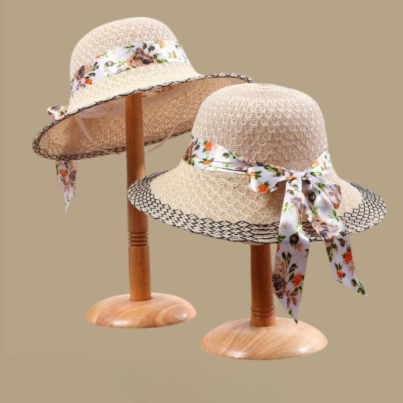 Eleganter Sonnenhut mit Blumenband