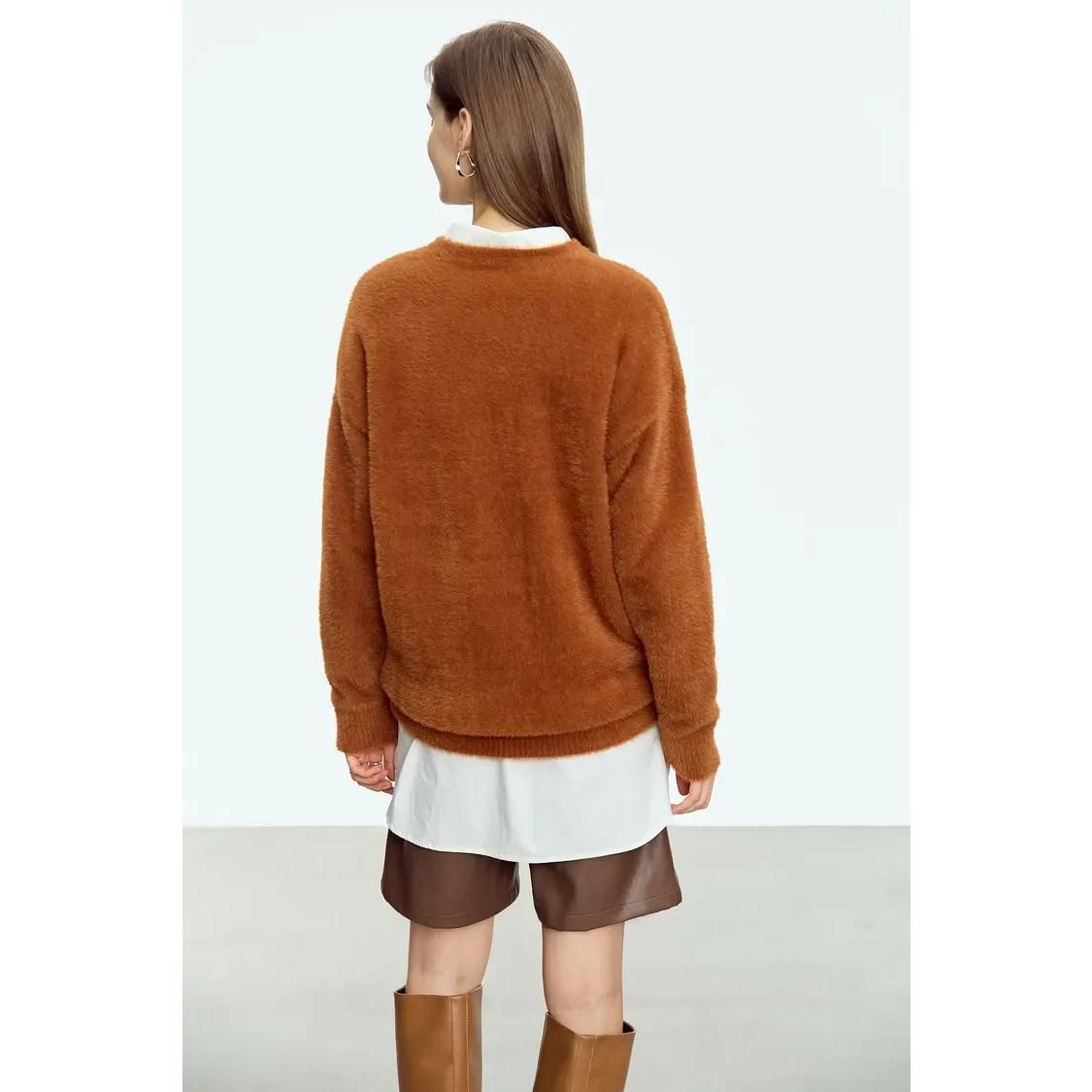 Loose Solid Round Neck Minimalist Sweater